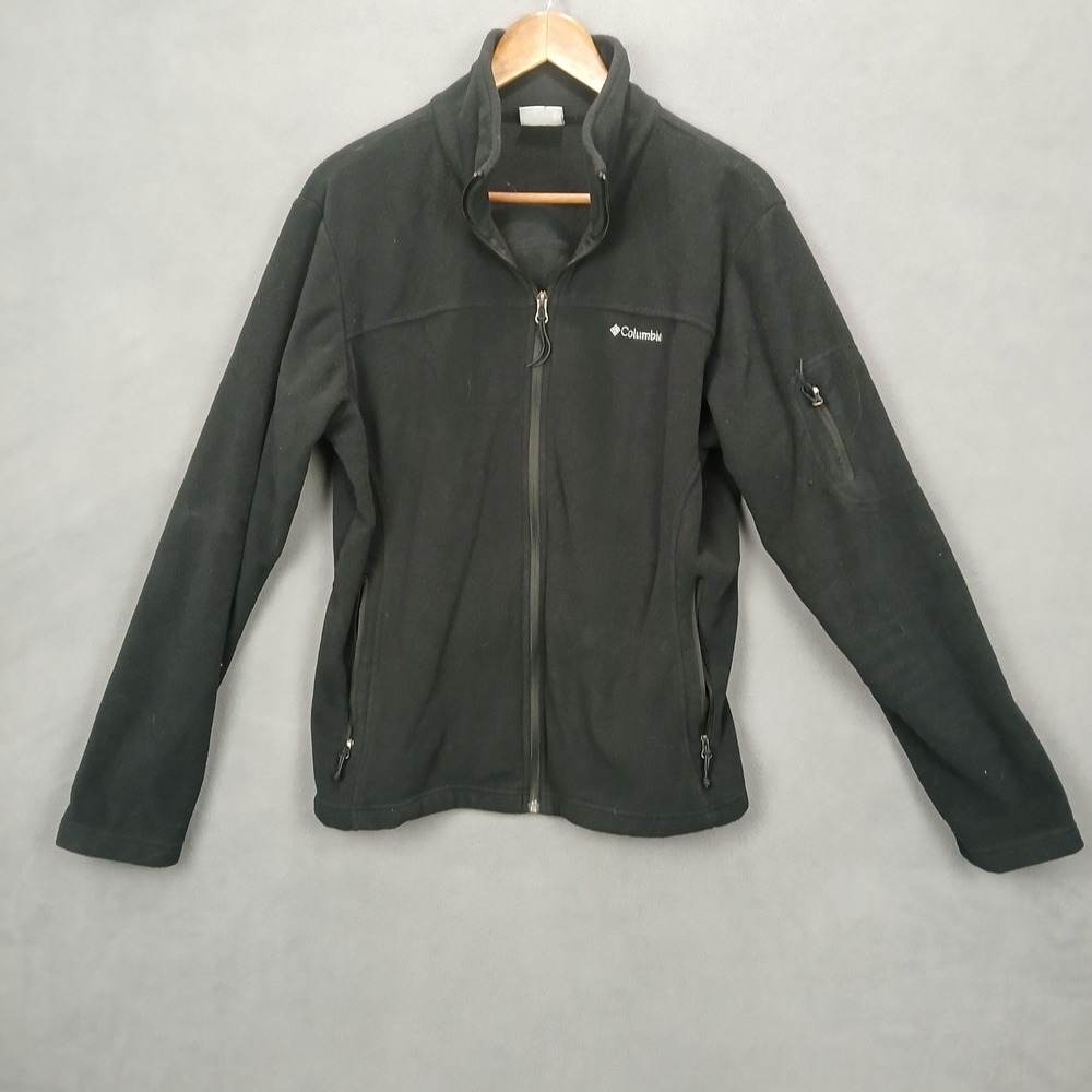 Columbia Sportswear Fast Trek II Full Zip Fleece Jacket Womens XL Black Full Zip
